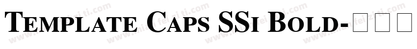 Template Caps SSi Bold字体转换